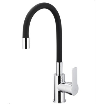 RUMBA стоечка кујнска батерија со црн излив