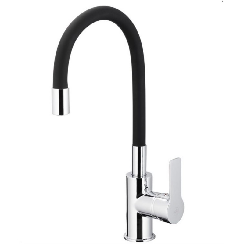 RUMBA стоечка кујнска батерија со црн излив