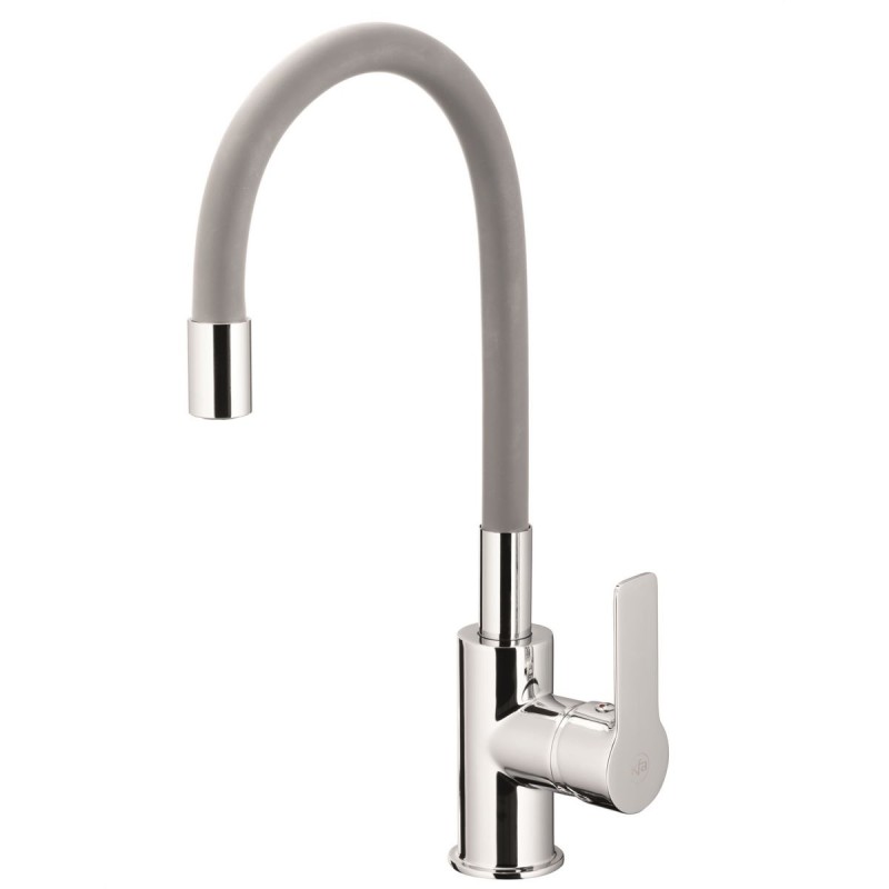 RUMBA стоечка кујнска батерија со сив излив