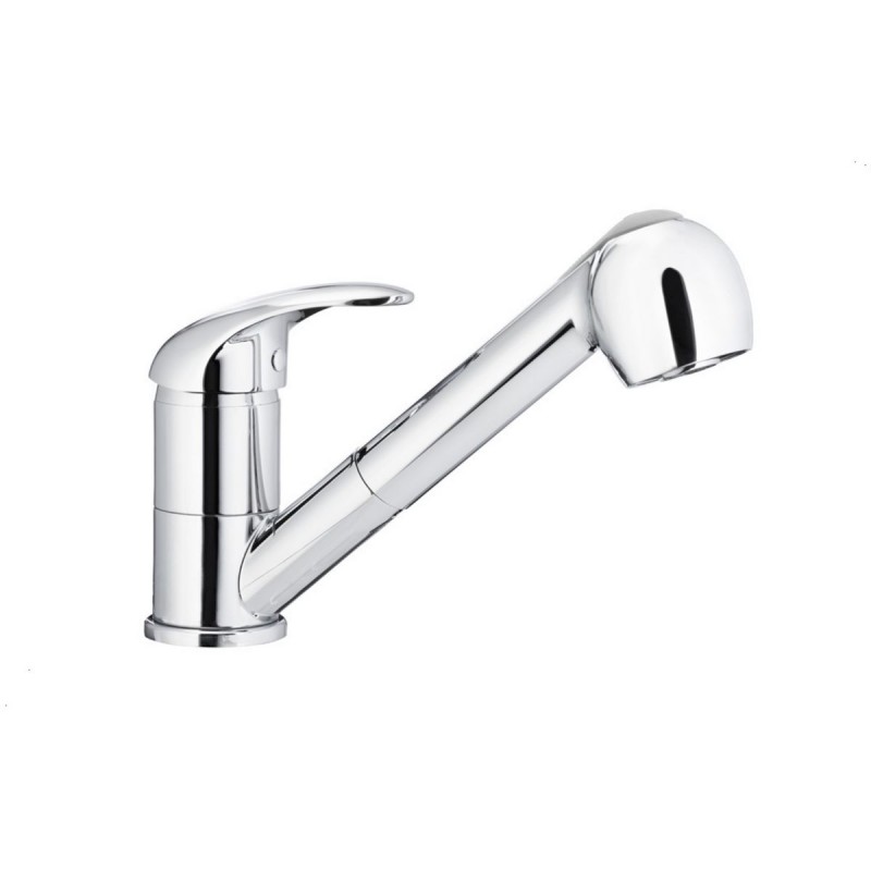 INDIRA CHROME стоечка кујнска батерија со извлекувачки излив