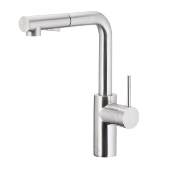 DUERO BASIC INOX стоечка кујнска батерија со ротирачки и извлекувачки излив