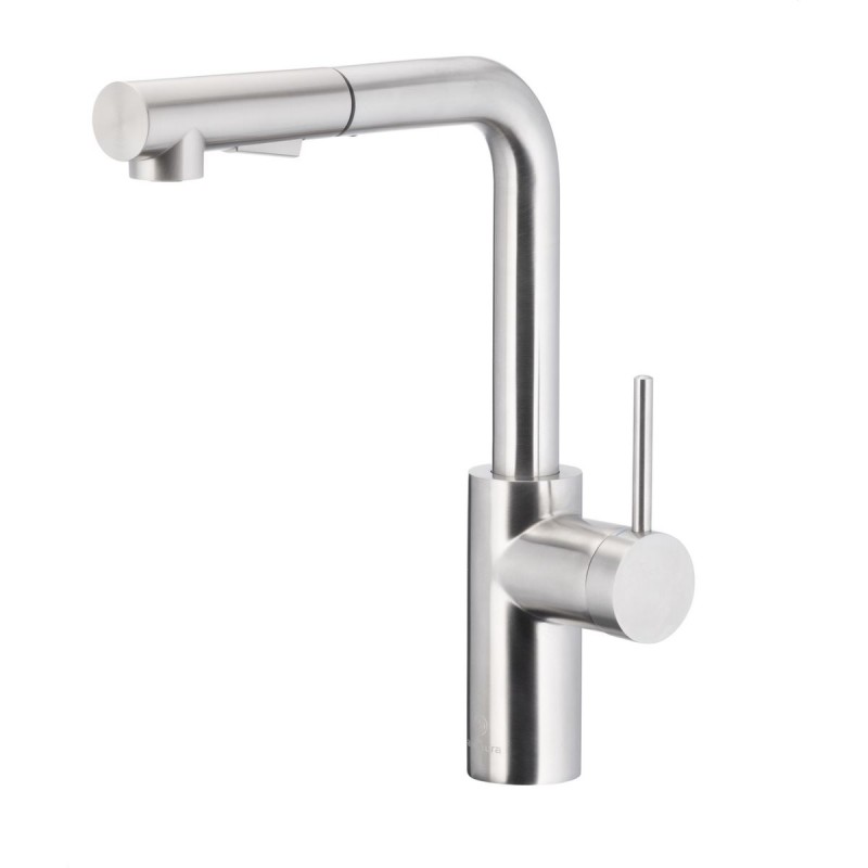 DUERO BASIC INOX стоечка кујнска батерија со ротирачки и извлекувачки излив