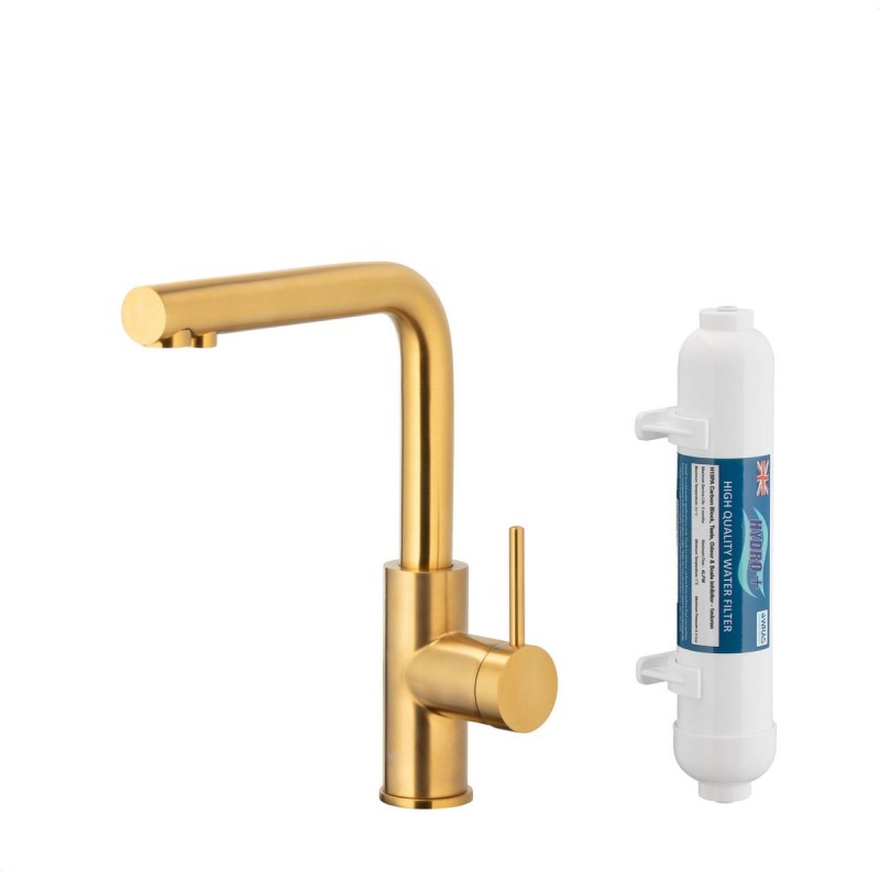 DUERO PURE BASIC GOLD кујнска батерија со филтер за вода