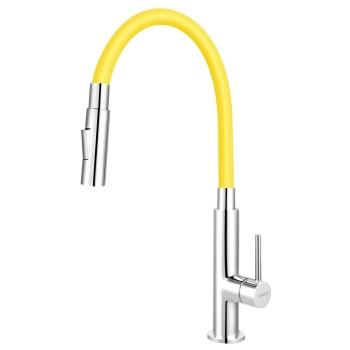 Zumba Slim 2F – стоечка славина за мијалник со флексибилна цевка, жолта боја