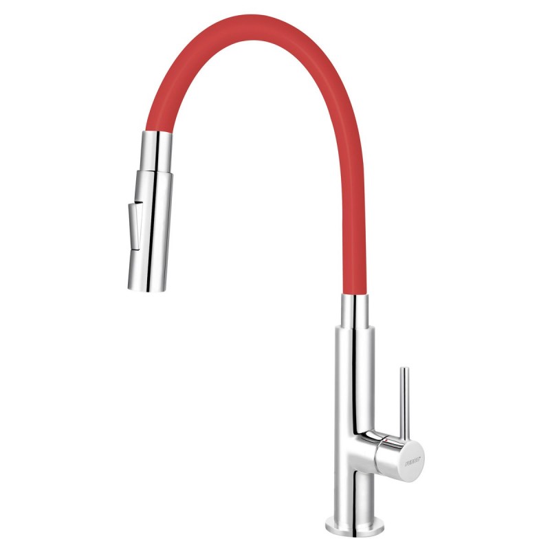 Zumba Slim 2F – стоечка славина за мијалник со флексибилна цевка, црвена боја