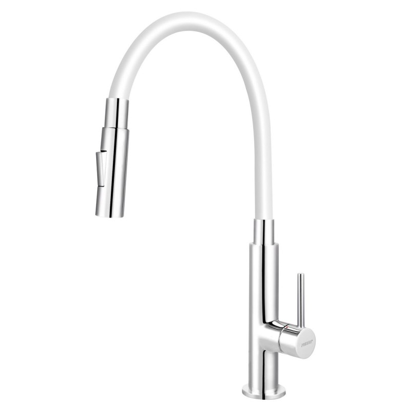 Zumba Slim 2F – стоечка славина за мијалник со флексибилна цевка, бела боја